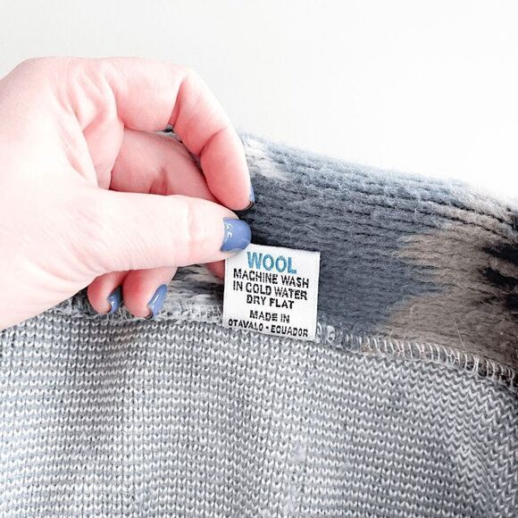 Yari Artesanias Women's Llama Fair Isle Full Zip Wool Sweater Multicolor Small - Picture 4 of 7